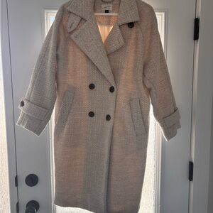 Universal Thread Double-Breasted Gray Trench Coat